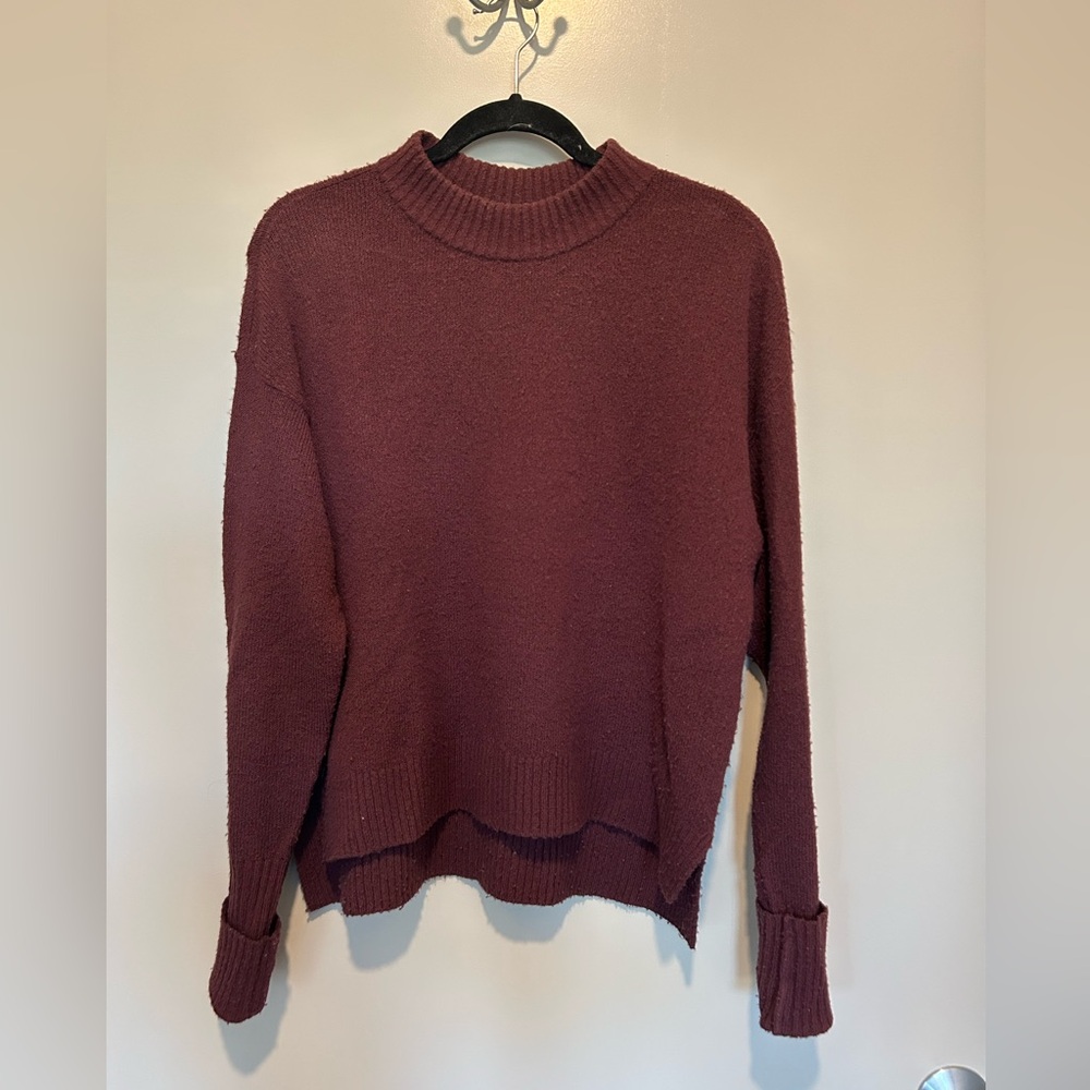 Purple Melrose And Market Oversized Crewneck Sweater